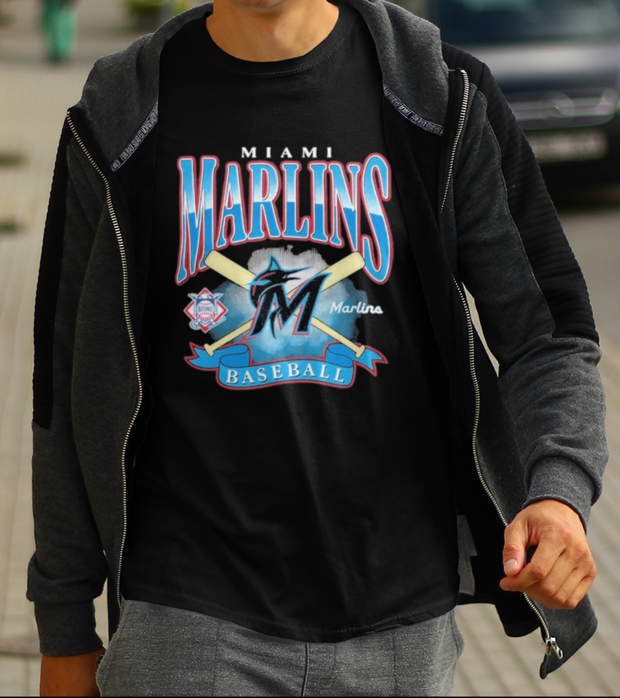 Miami Marlins Baseball Chrometown 47 Franklin National League T-Shirt