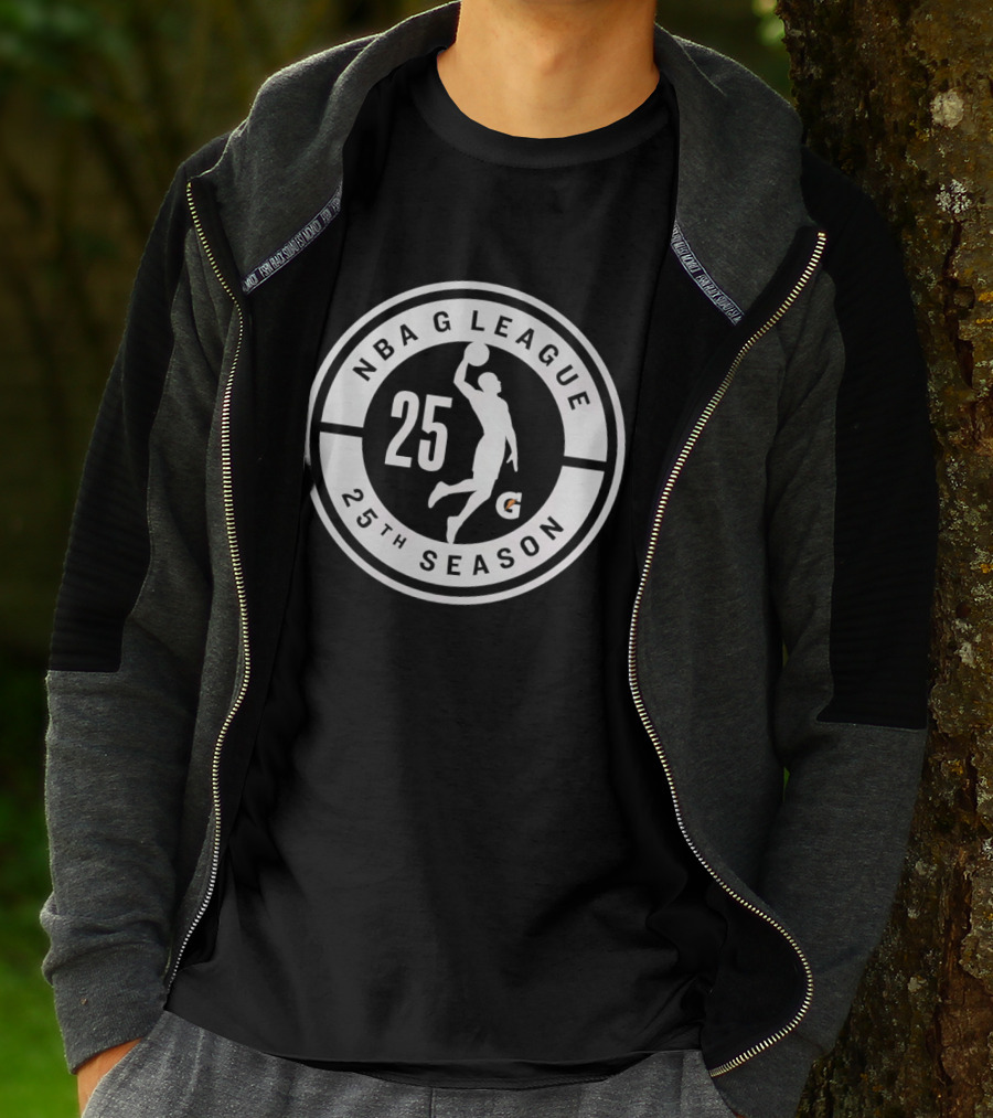 NBA G League 25th Season Anniversary Silver Circle T-Shirt
