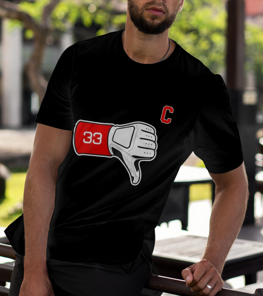 Nice Tek 33 Thumbs Down C Cleveland Guardians T-Shirt