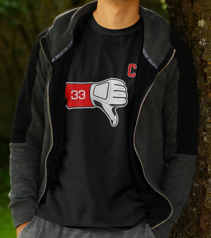 Nice Tek 33 Thumbs Down C Cleveland Guardians T-Shirt