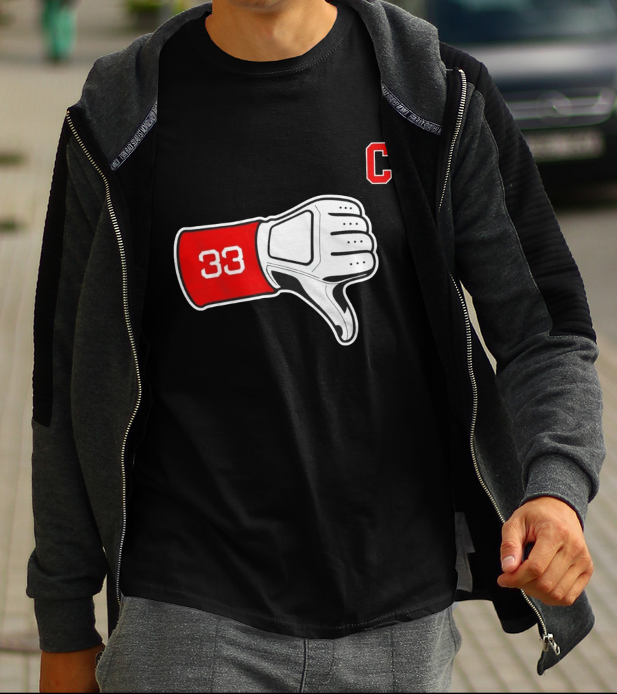 Nice Tek 33 Thumbs Down C Cleveland Guardians T-Shirt