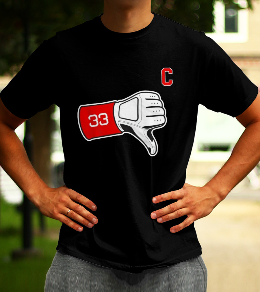 Nice Tek 33 Thumbs Down C Cleveland Guardians T-Shirt