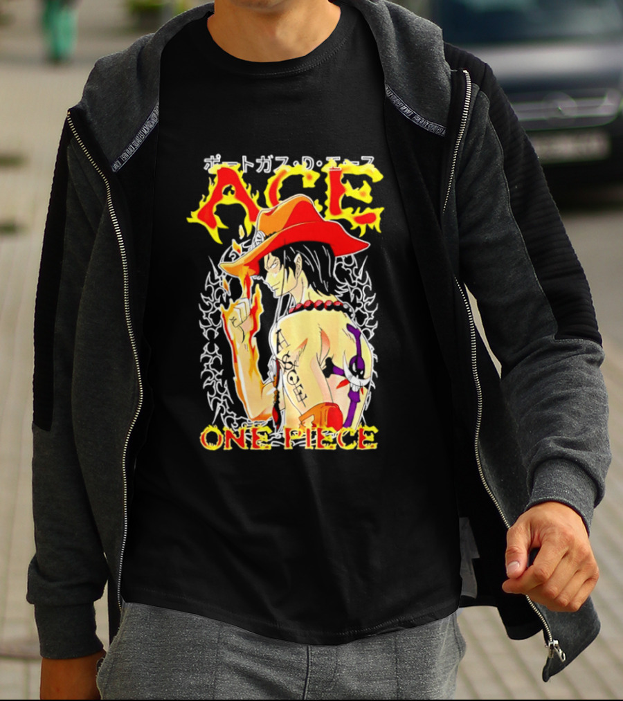 Portgas D. Ace One Piece Anime Flame T-Shirt