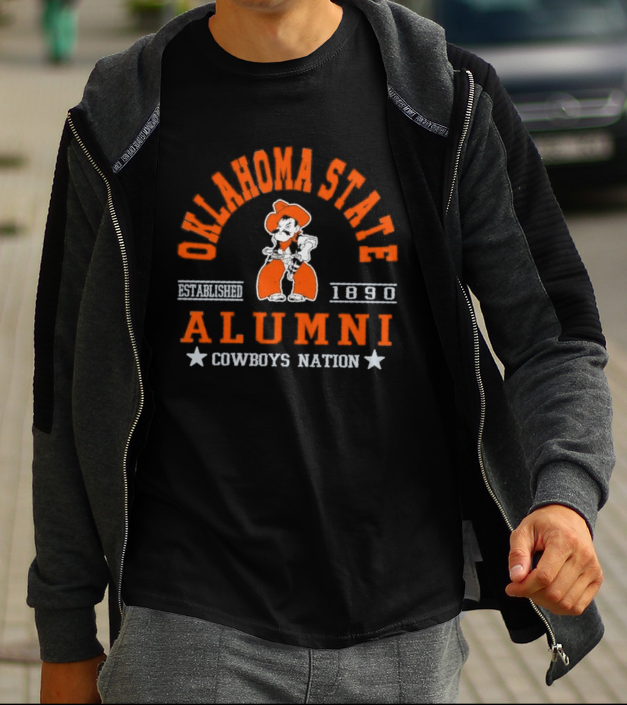 Oklahoma State Alumni Established 1890 Cowboys Nation T-Shirt