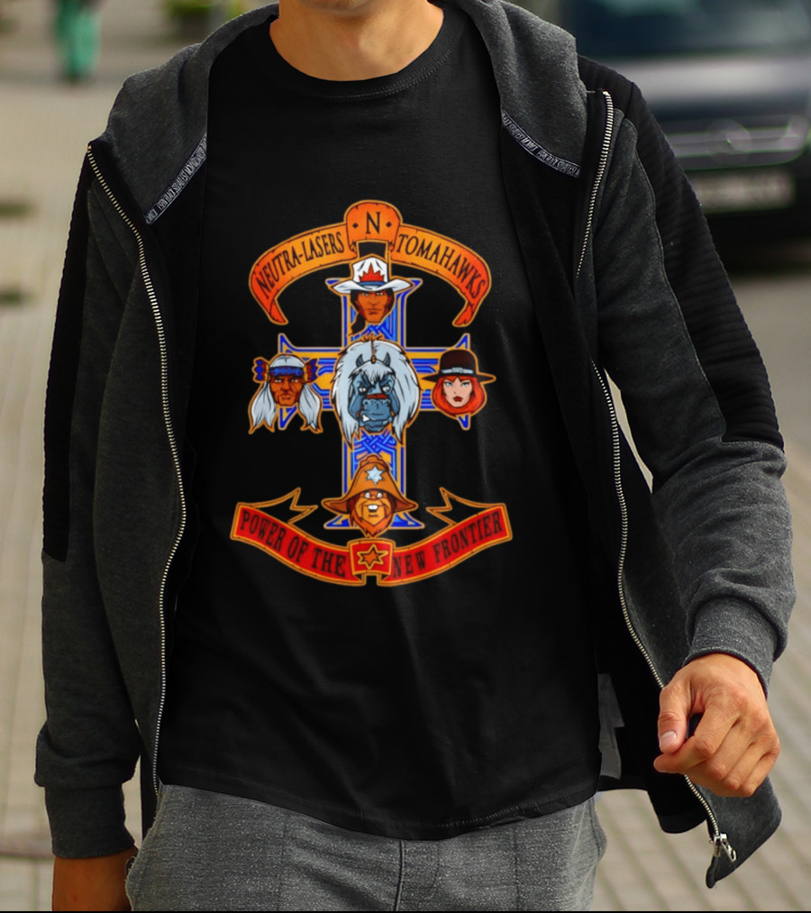 BraveStarr Neutra Lasers Tomahawks Power Of The New Frontier Cross T-Shirt