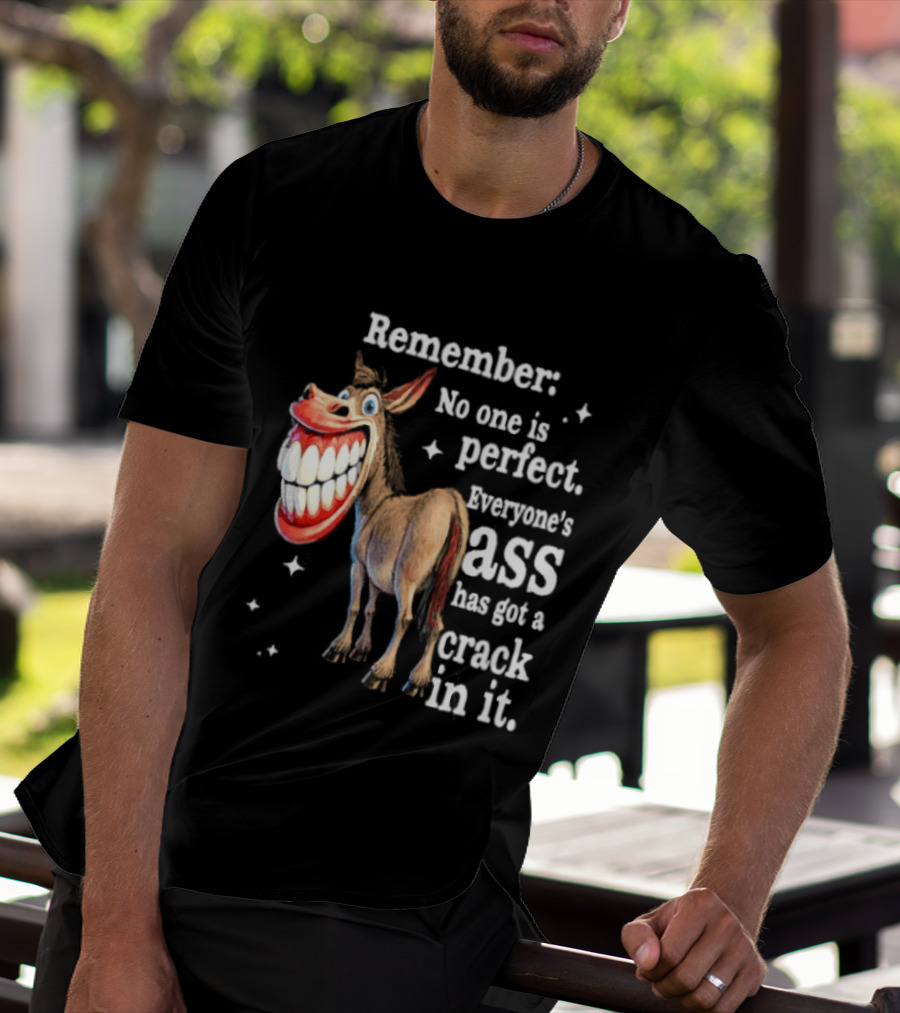 Remember No One Is Perfect Everyone's Ass Has Got A Crack In It Donkey T-Shirt