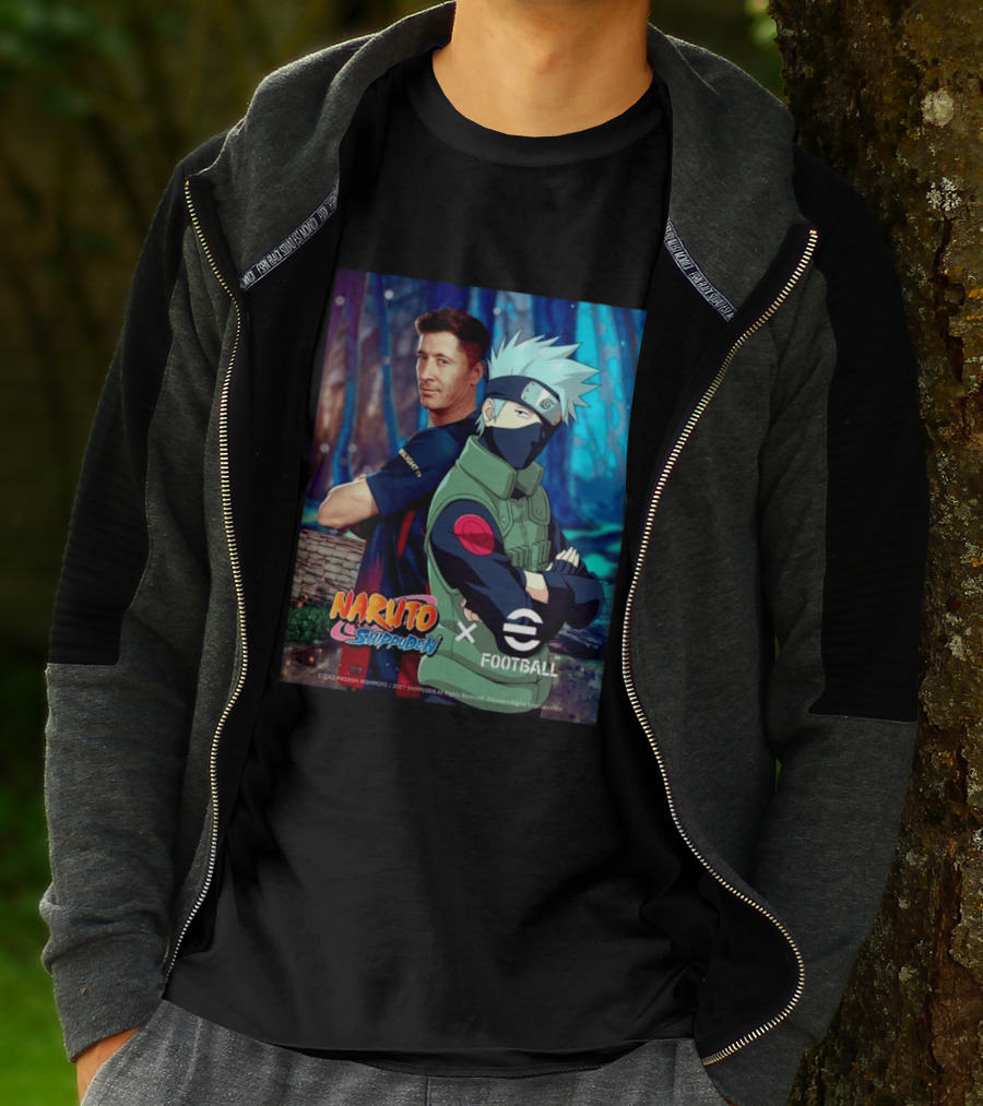 Naruto Shippuden X EFootball Featuring Robert Lewandowski And Kakashi 2026 T-Shirt