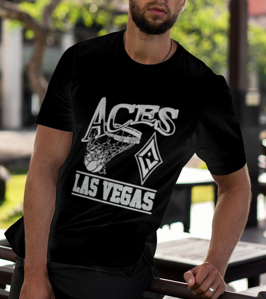 Las Vegas Aces Basketball Net And Diamond T-Shirt