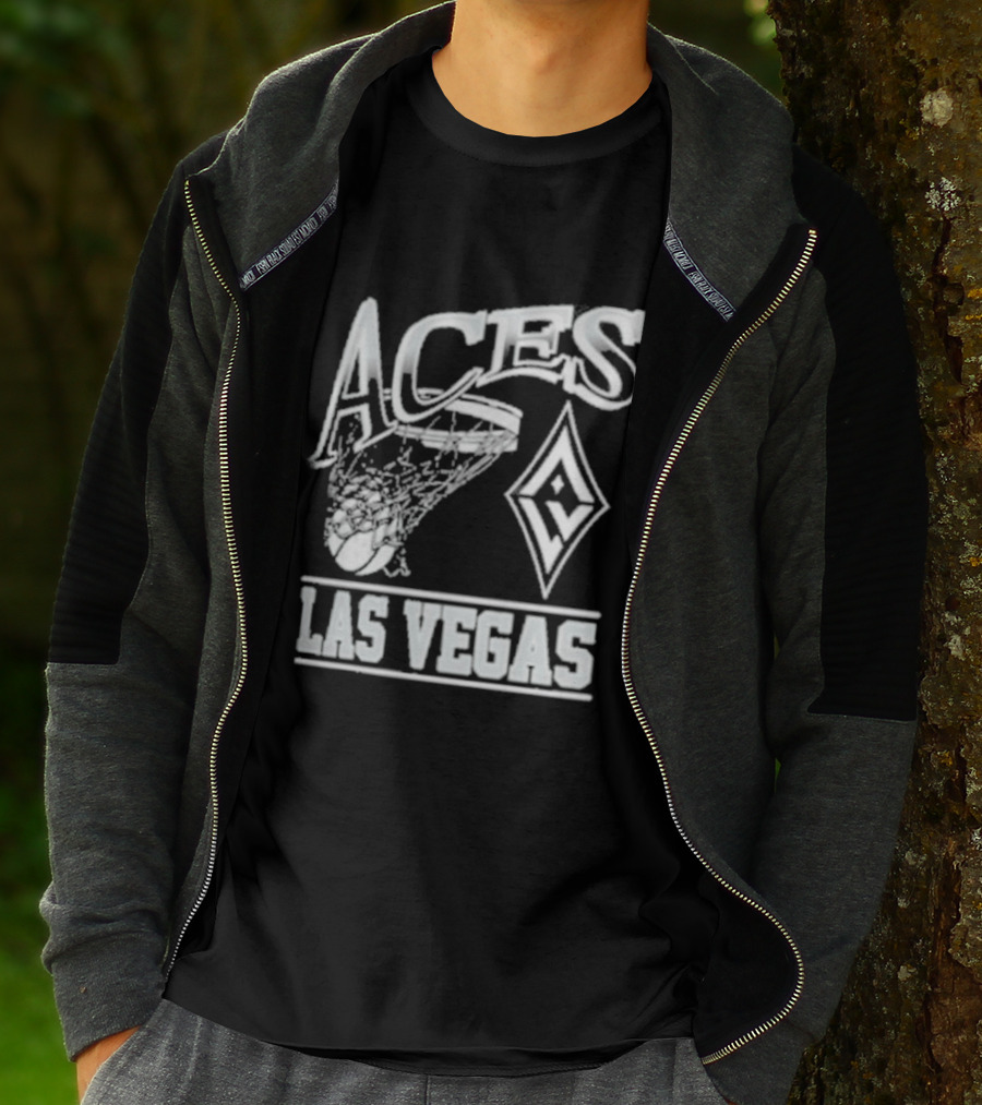 Las Vegas Aces Basketball Net And Diamond T-Shirt