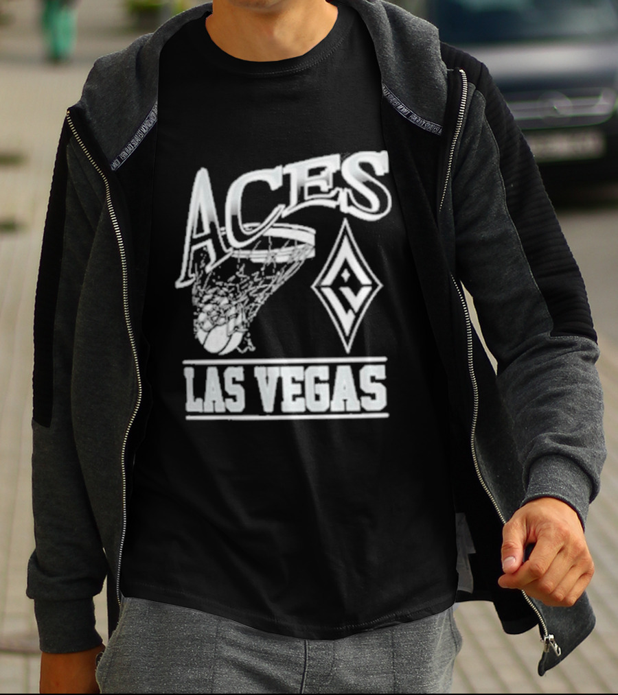 Las Vegas Aces Basketball Net And Diamond T-Shirt