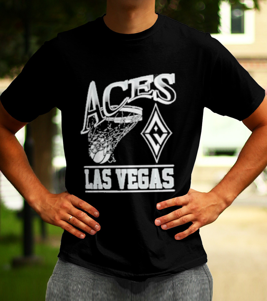 Las Vegas Aces Basketball Net And Diamond T-Shirt