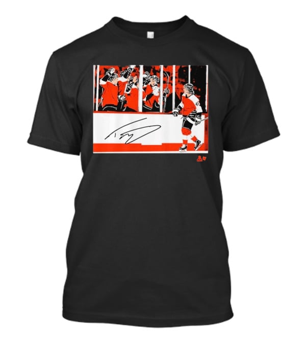 Trevor Zegras Penalty Box Celebration Hockey Art Signature Number 46 T-Shirt