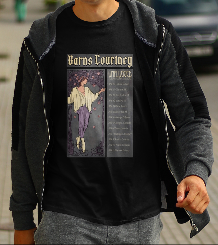 Barns Courtney Unplugged Tour May June 2023 UK Europe Dates T-Shirt