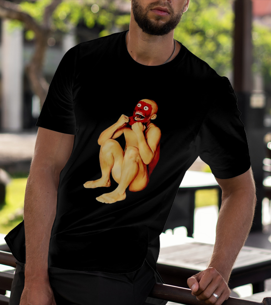 Face Off Meme Bald Character Peeling Illusion T-Shirt