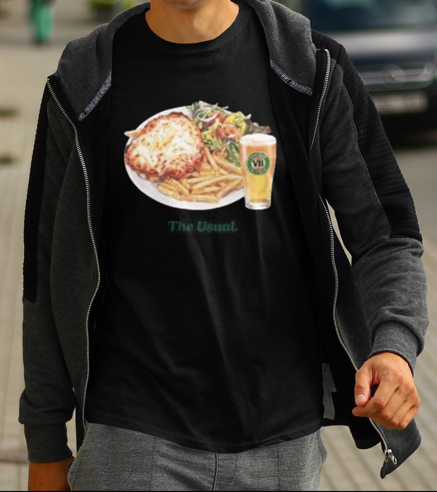 Victoria Bitter The Usual Pot And Parma With VB Pint And Parma Meal T-Shirt