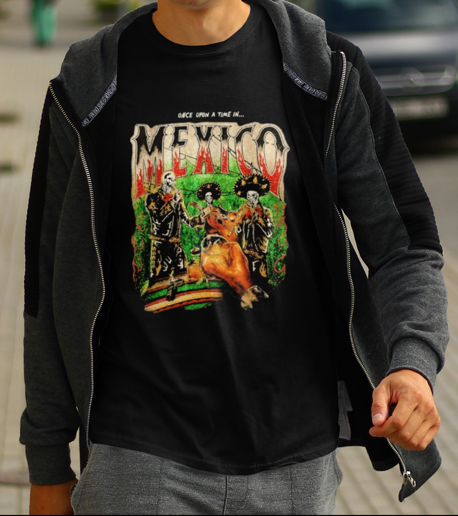 Warren Lotas Mexico Day Of The Dead Mariachi Skulls T-Shirt