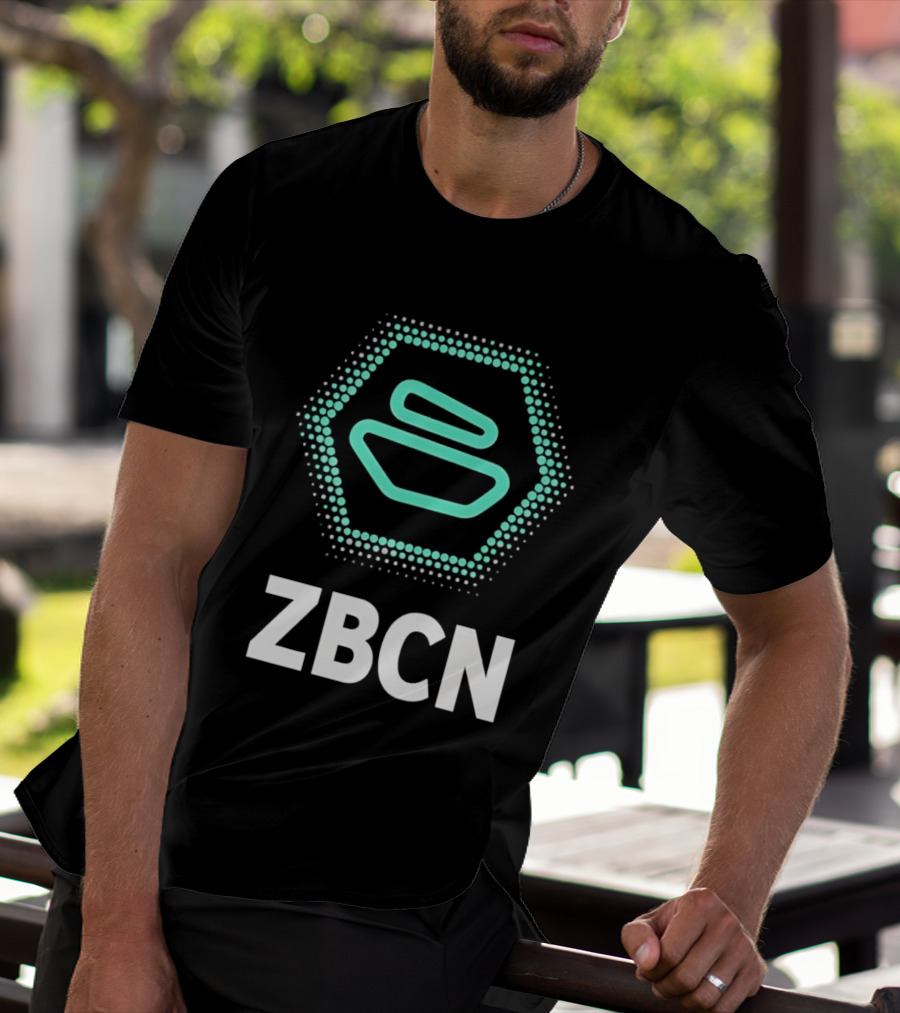 Zebec Network ZBCN Token Hexagon Mint Blue T-Shirt
