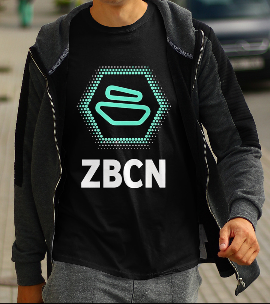Zebec Network ZBCN Token Hexagon Mint Blue T-Shirt