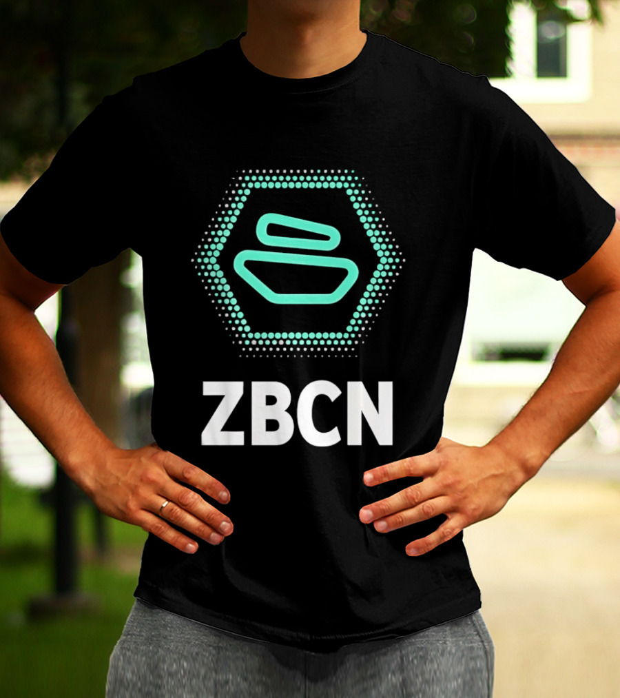 Zebec Network ZBCN Token Hexagon Mint Blue T-Shirt