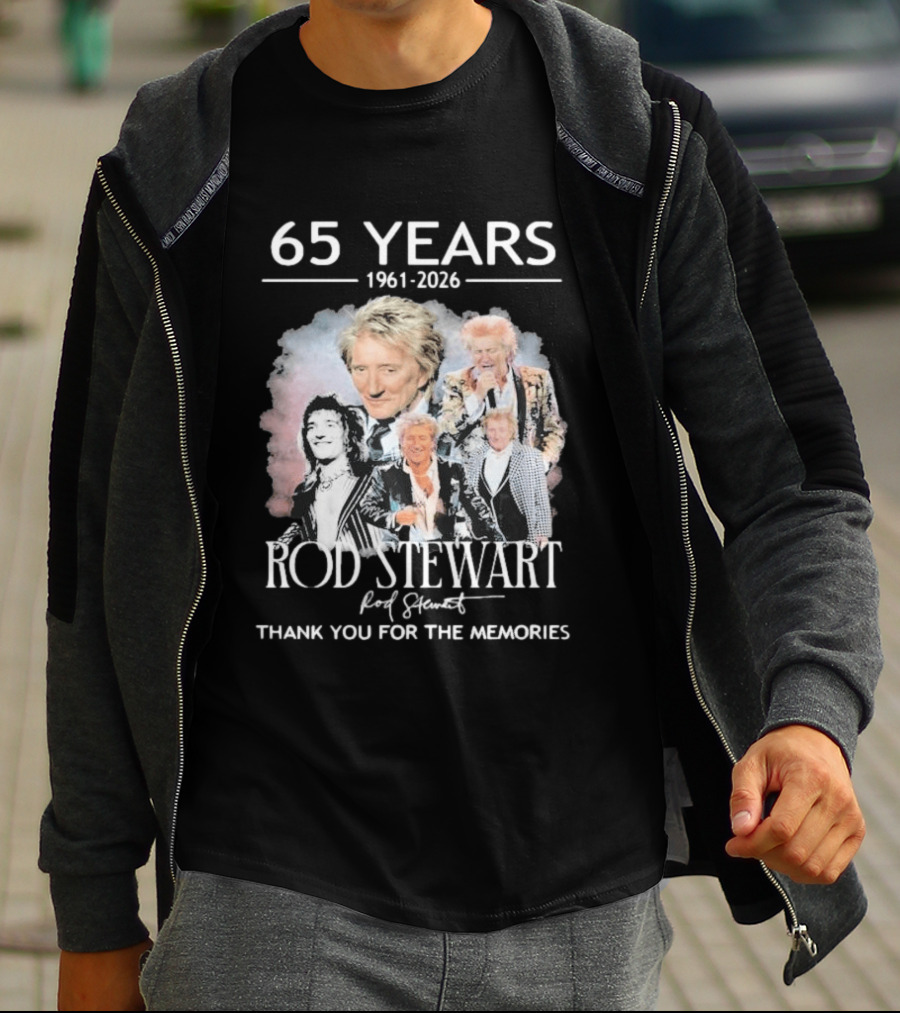 65 Years 1961 2026 Rod Stewart Thank You For The Memories T-Shirt