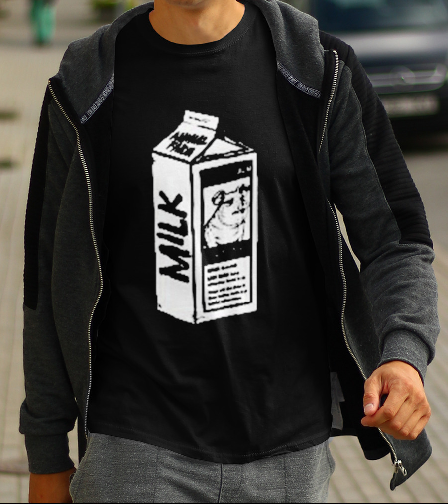 Angel Animal Farm MILK Missing Pig T-Shirt