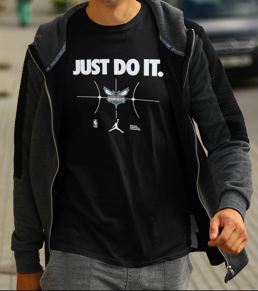 Charlotte Hornets Just Do It Basketball Team Logo Nike T-Shirt