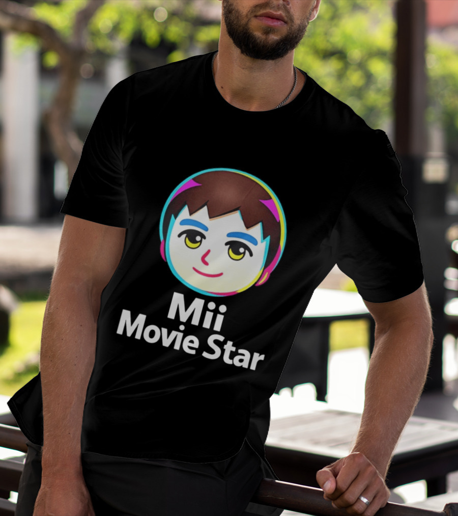 Mii Movie Star Icon Face Emojis T-Shirt