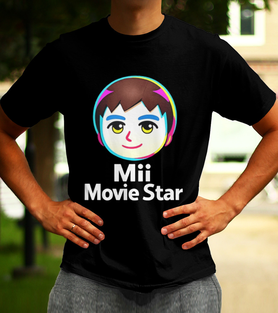 Mii Movie Star Icon Face Emojis T-Shirt