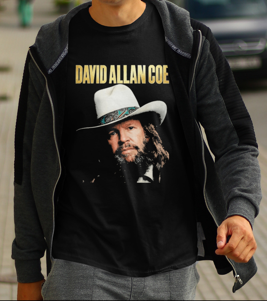 David Allan Coe Country Music Iconic Cowboy Hat T-Shirt
