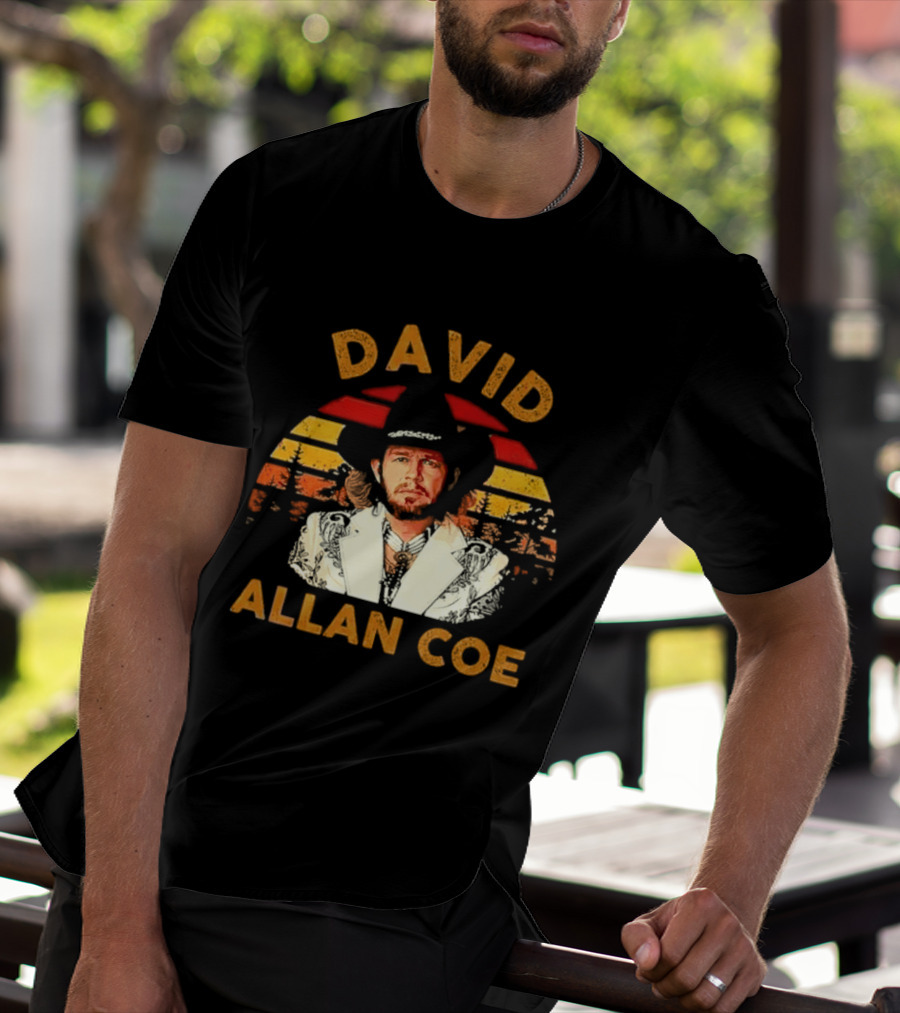 David Allan Coe Sunset Country Music T-Shirt