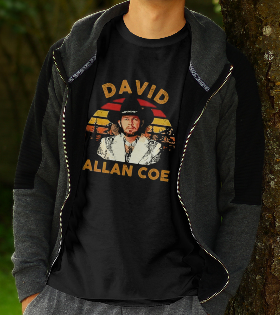 David Allan Coe Sunset Country Music T-Shirt