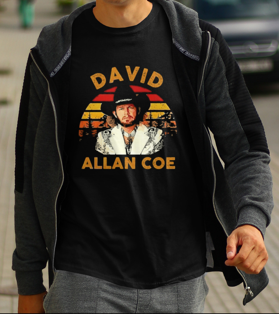 David Allan Coe Sunset Country Music T-Shirt