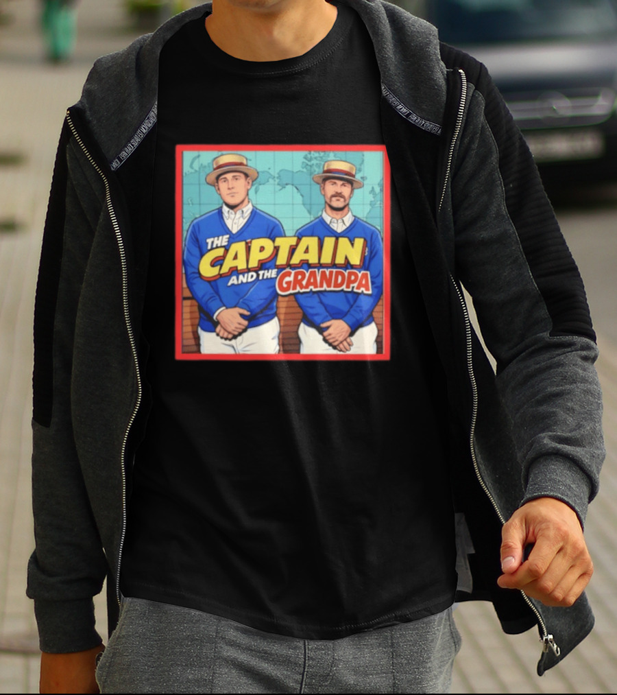 David Ross Anthony Rizzo The Captain And The Grandpa Chicago Cubs T-Shirt