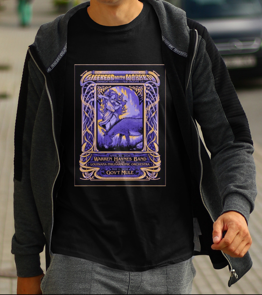 Weekend With Warren Haynes Band New Orleans Orpheum Theater April 30 May 1 2026 Louisiana Philharmonic Orchestra Gov't Mule T-Shirt