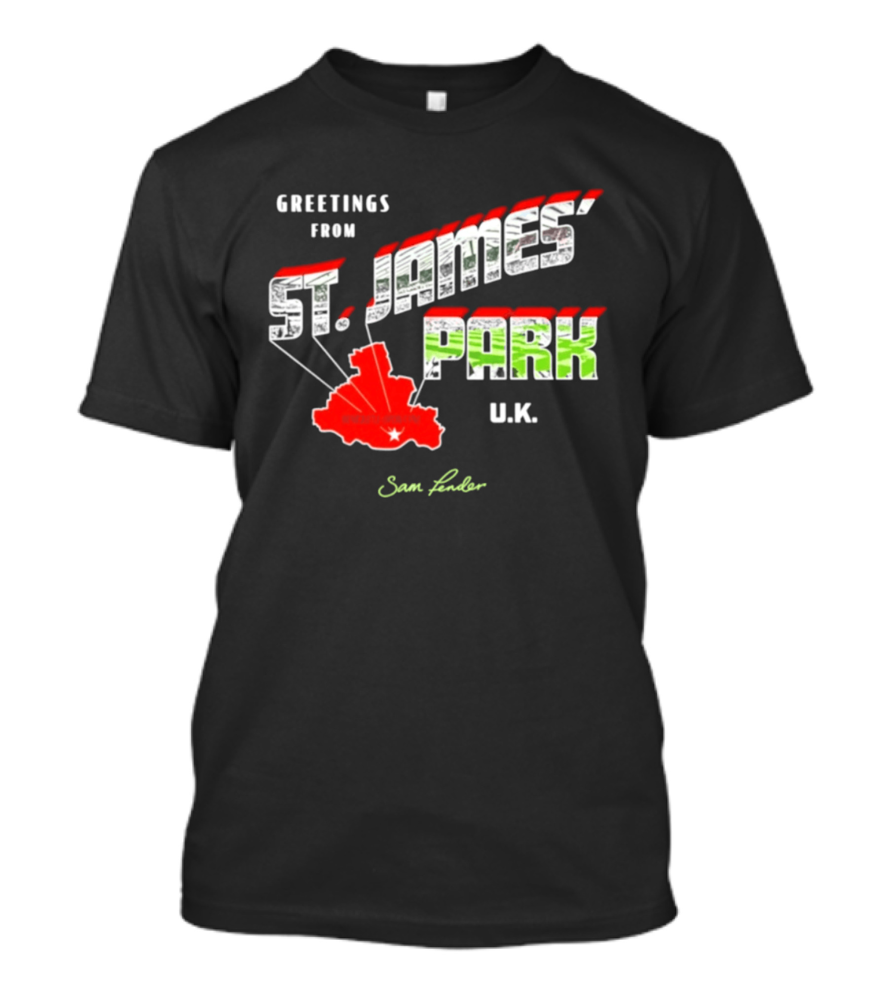 Greetings From St James Park UK Soccer Stadium Souvenir T-Shirt
