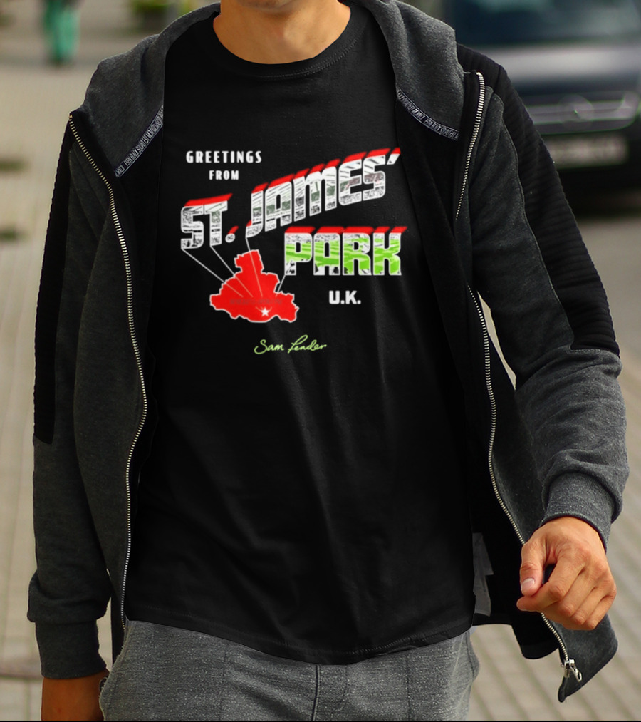 Greetings From St James Park UK Soccer Stadium Souvenir T-Shirt