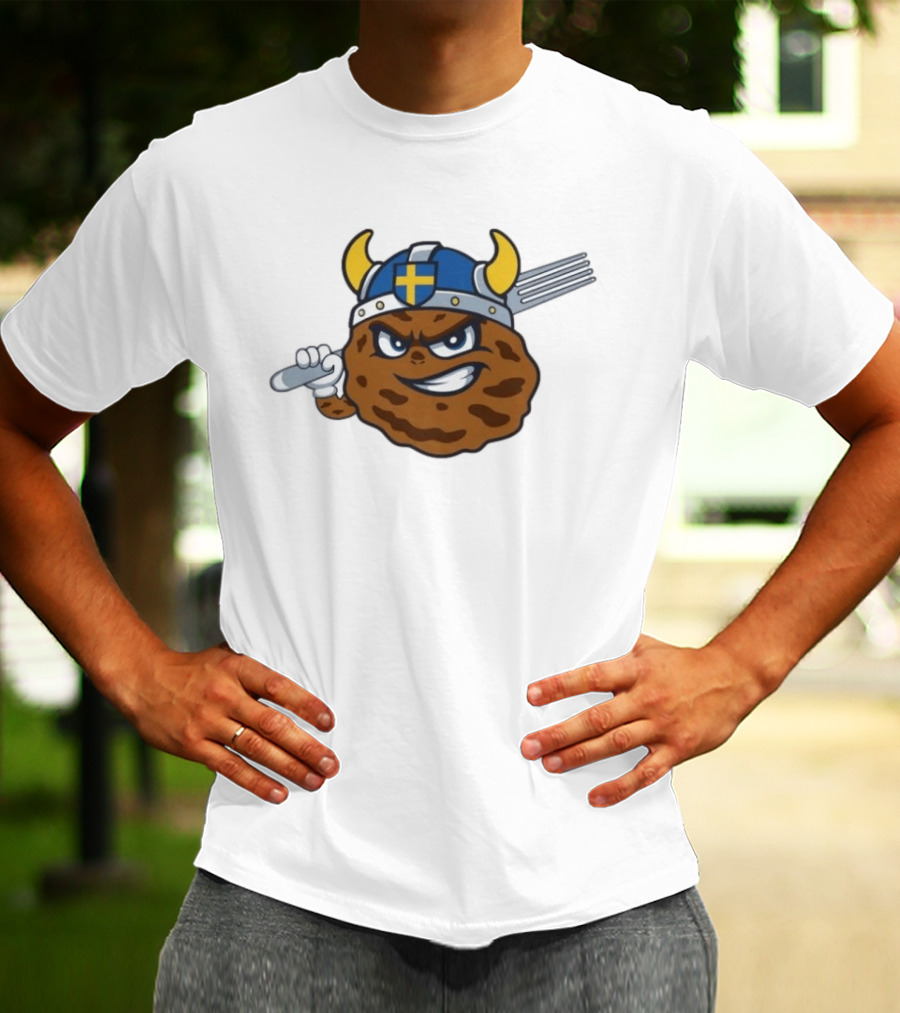 Kane County Cougars Swedish Meatballs 2026 Baseball Viking Helmet Fork T-Shirt