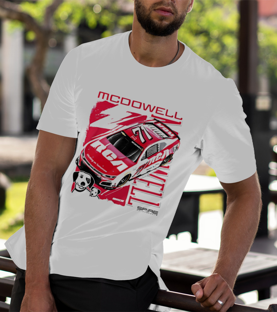 McDowell RCA 2026 Racing Car Number 34 Spire Motorsports T-Shirt