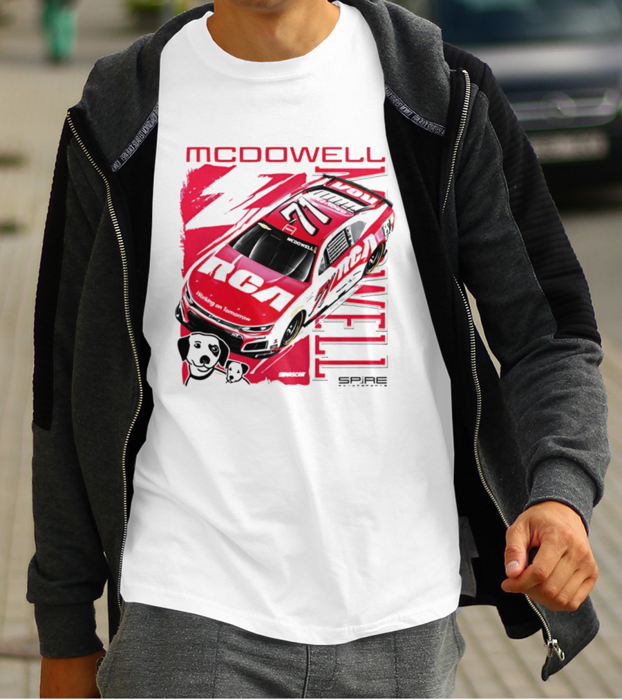McDowell RCA 2026 Racing Car Number 34 Spire Motorsports T-Shirt