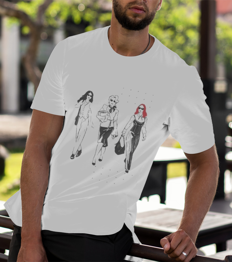 The Devil Wears Prada 2 Fashion Illustration Ladies Sunglasses Pink Hair T-Shirt