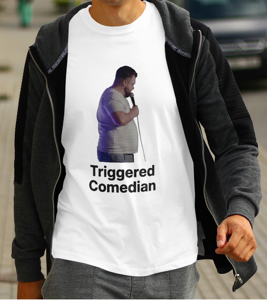 Triggered Comedian Stand Up Microphone Performance T-Shirt