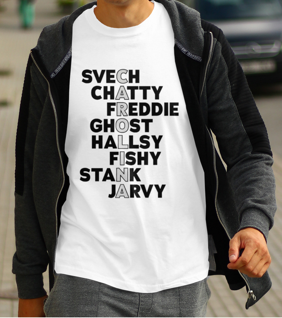 Carolina Hurricanes Svech Chatty Freddie Ghost Hallsy Fishy Stank Jarvy T-Shirt