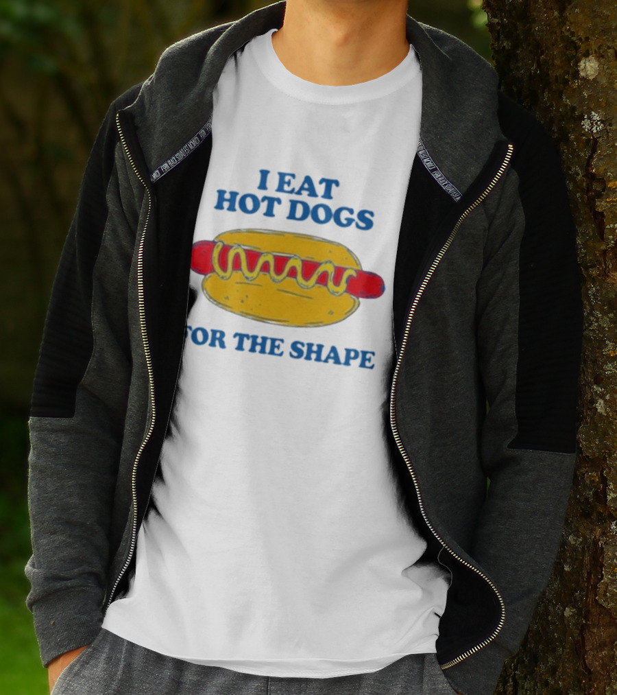 I Eat Hot Dogs For The Shape Yellow And Red Hot Dog T-Shirt