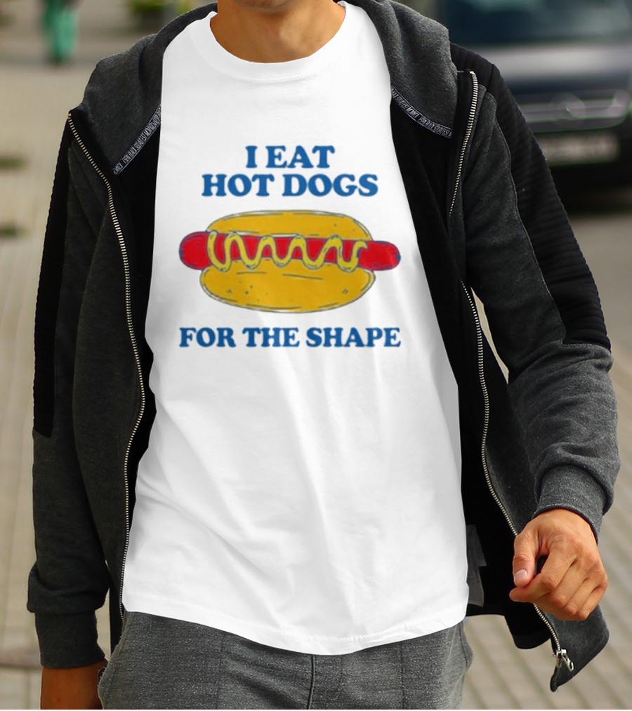 I Eat Hot Dogs For The Shape Yellow And Red Hot Dog T-Shirt