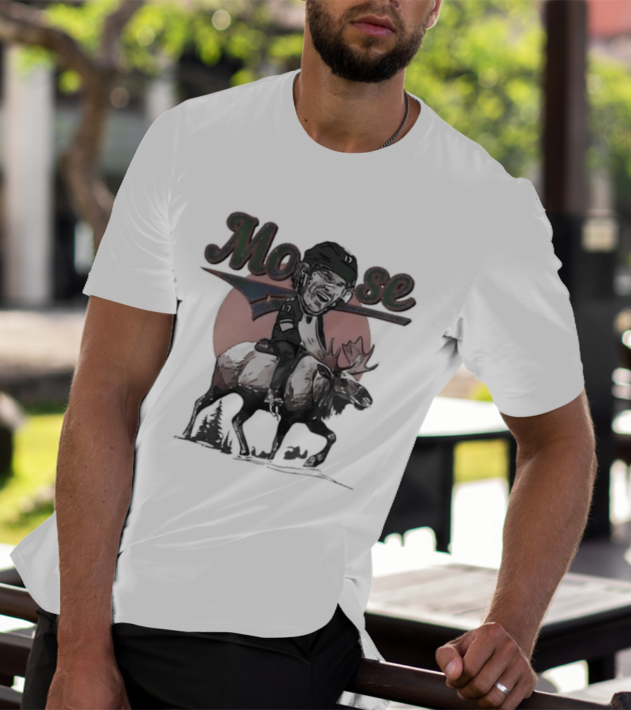Marcus Foligno Moose Riding Adventure Big Head T-Shirt