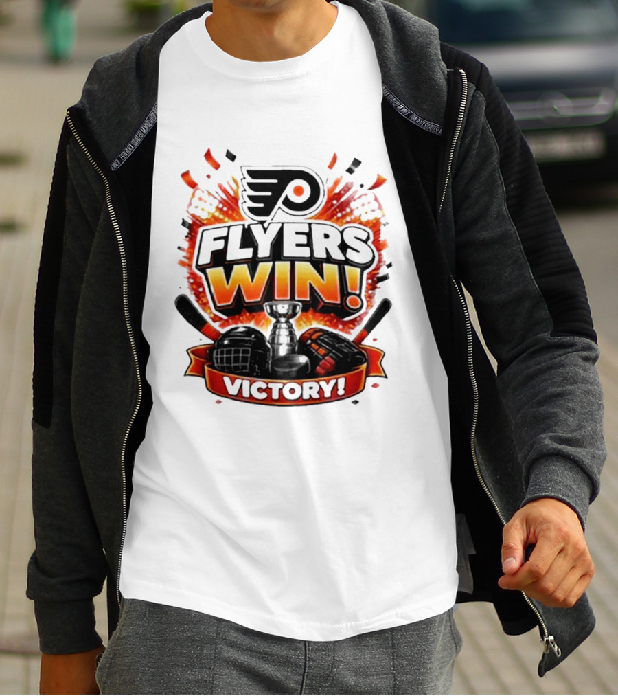 Philadelphia Flyers Win Victory Ice Hockey Celebration T-Shirt