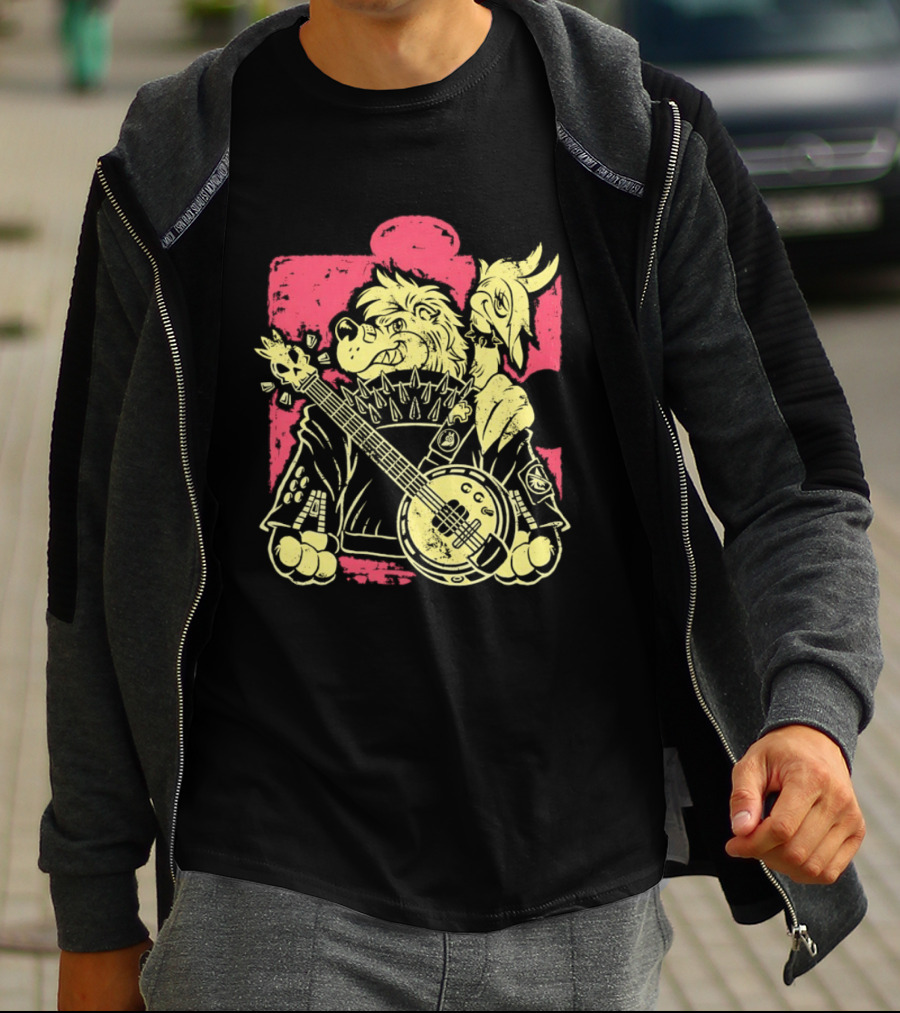 Banjo Kazooie Bluegrass Punk Energy Banjo Bear And Bird T-Shirt