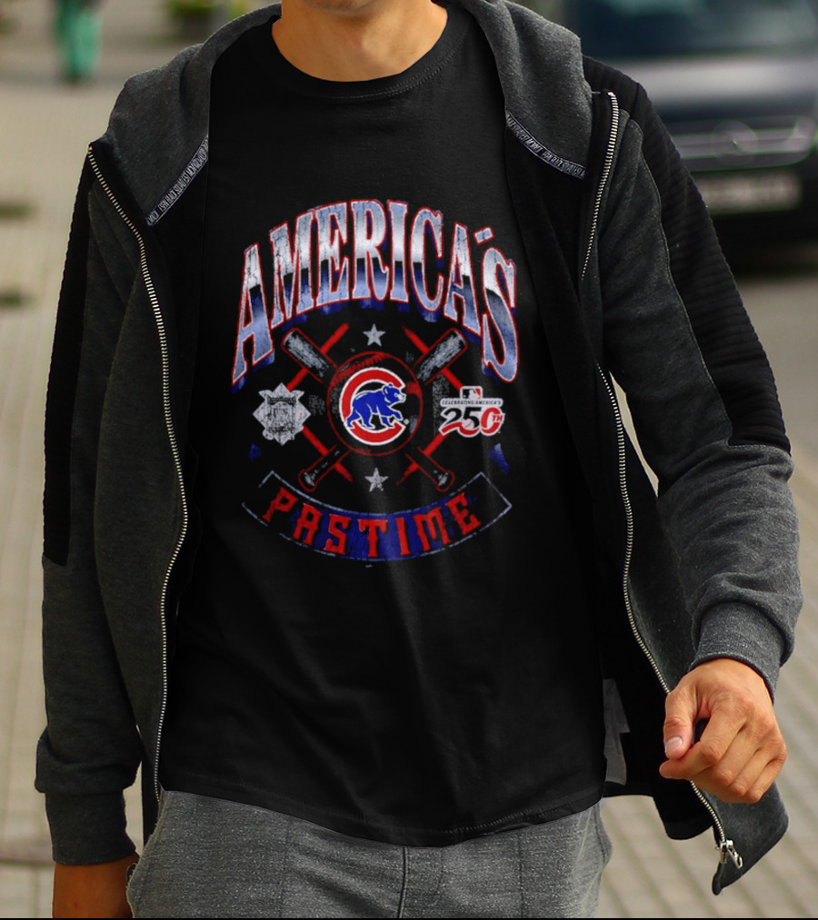 Chicago Cubs America's Pastime 25th Anniversary MLB Baseball Stars And Stripes T-Shirt