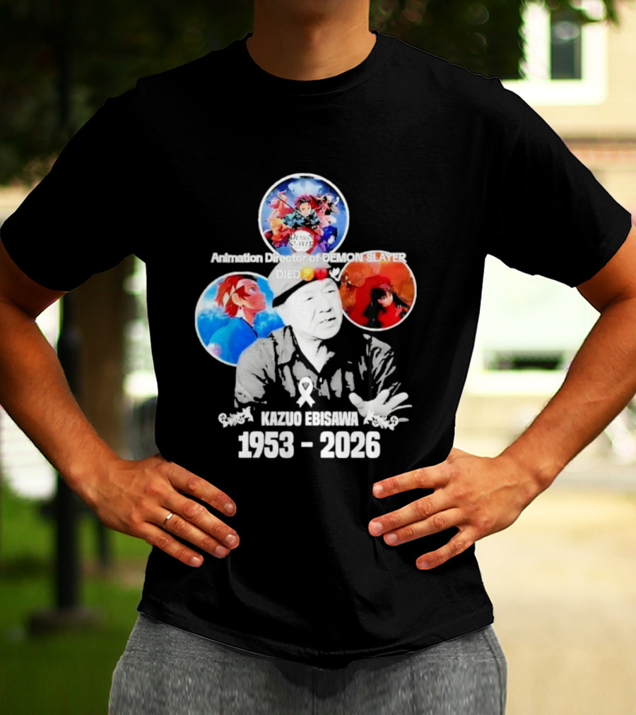 Kazuo Ebisawa 1953 2026 Animation Director Of Manga Slayer Died T-Shirt