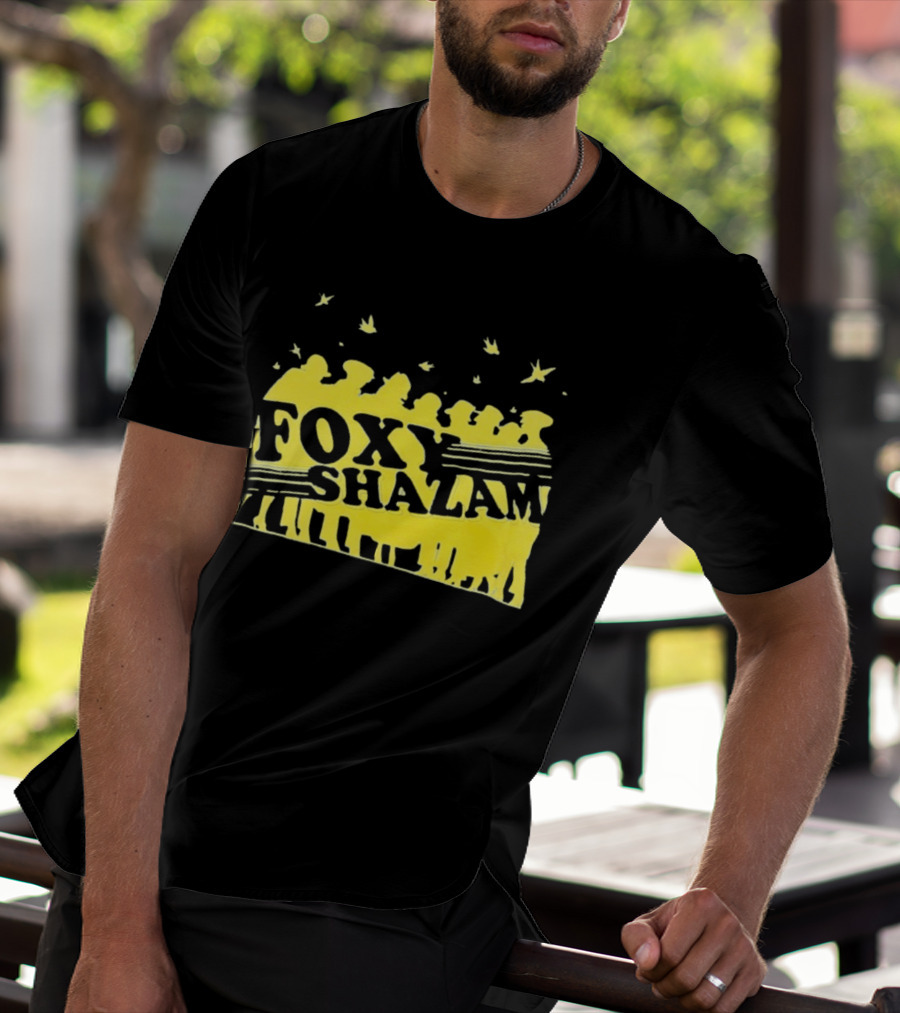 Foxy Shazam Yellow Silhouettes And Birds T-Shirt